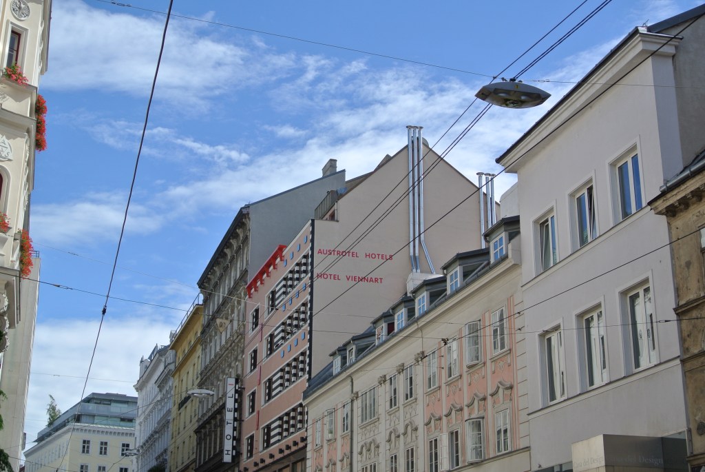 Historic and modern buildings in Vienna, Austria