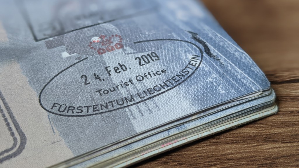 Passport stamp from Liechtenstein